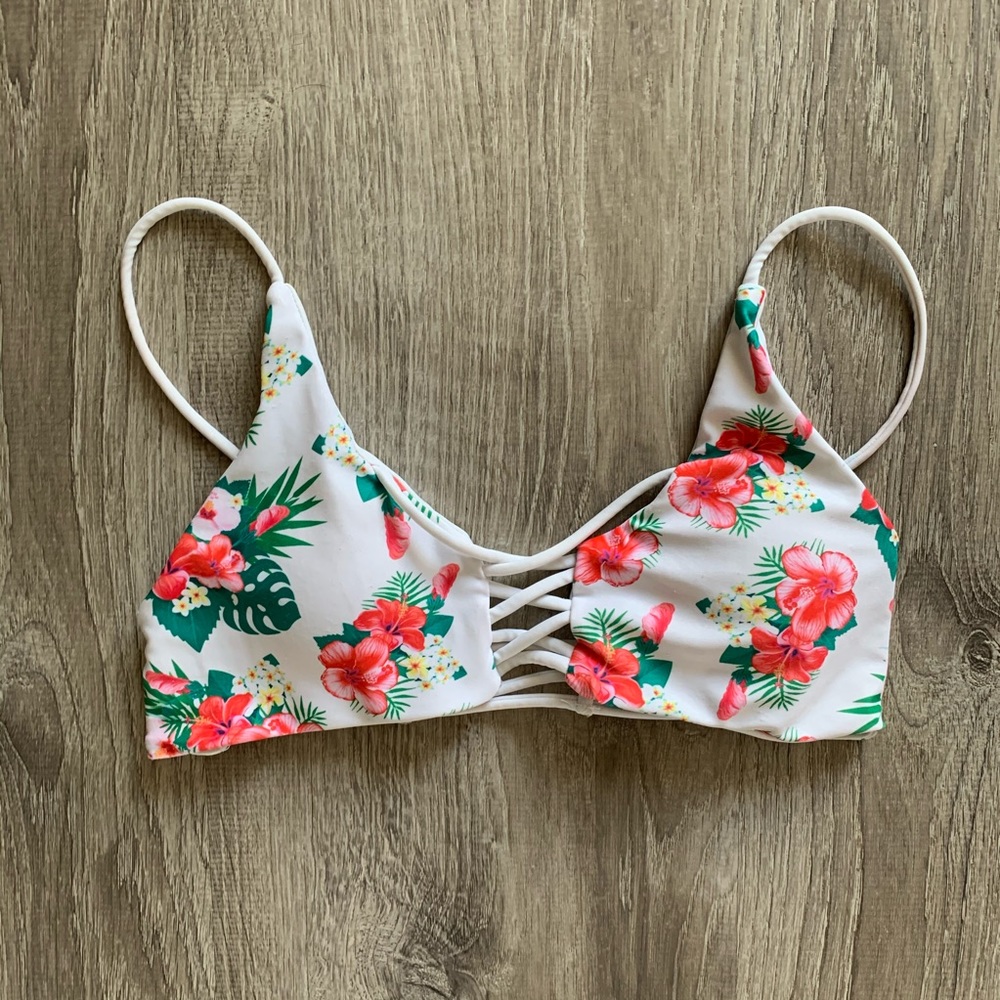 Hawaiian Floral Bikini Top